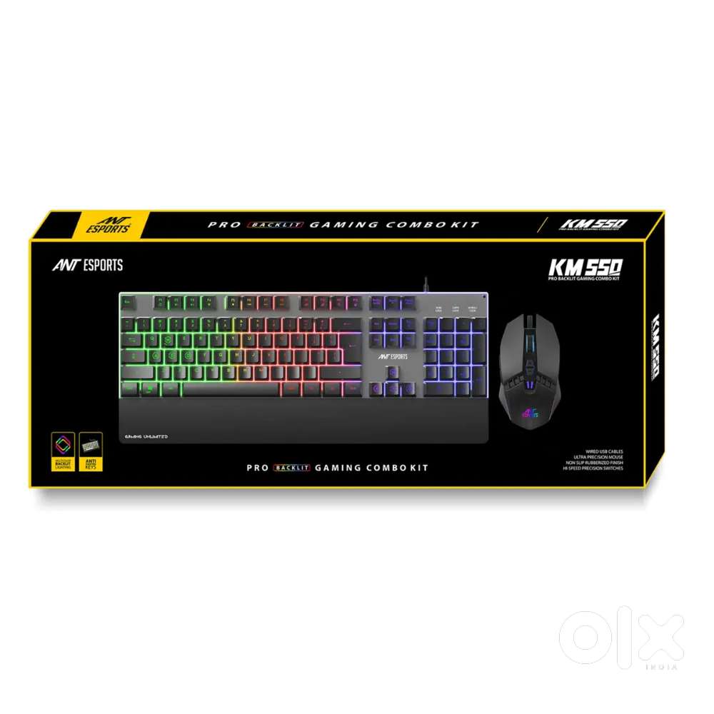 Ant Esports Gaming Combo kit KM550. RGB effects