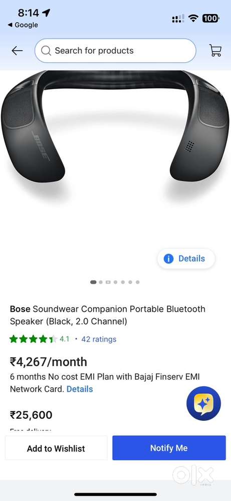 Bose Soundwear Companion Portable Bluetooth Speaker