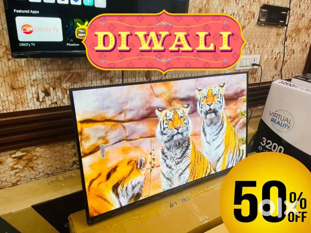 43” Frameless Smart LED TV  Free Gift  1 Year Warranty