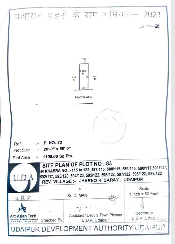Uda convert plot for sell in udaipur near balaji politecnic college
