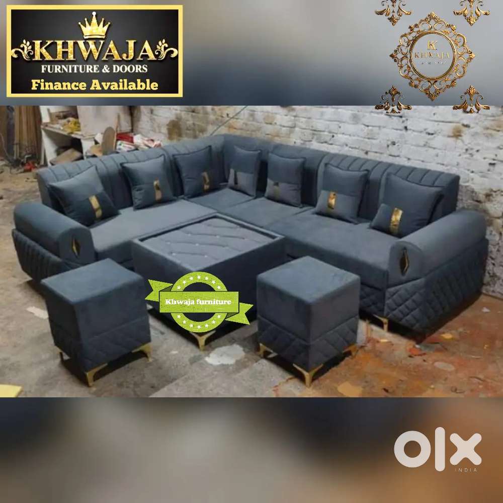 Khwaja Furniture. L Cornor Sofa Set (Bajaj finance Available)