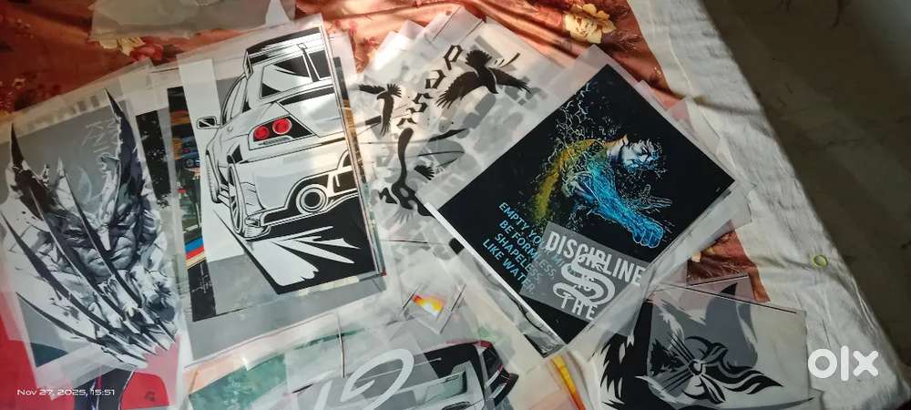 Printing machine and there raw material with stickers