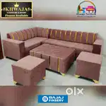 Khwaja furniture.  Royal L shape sofa set. Bajaj finance available