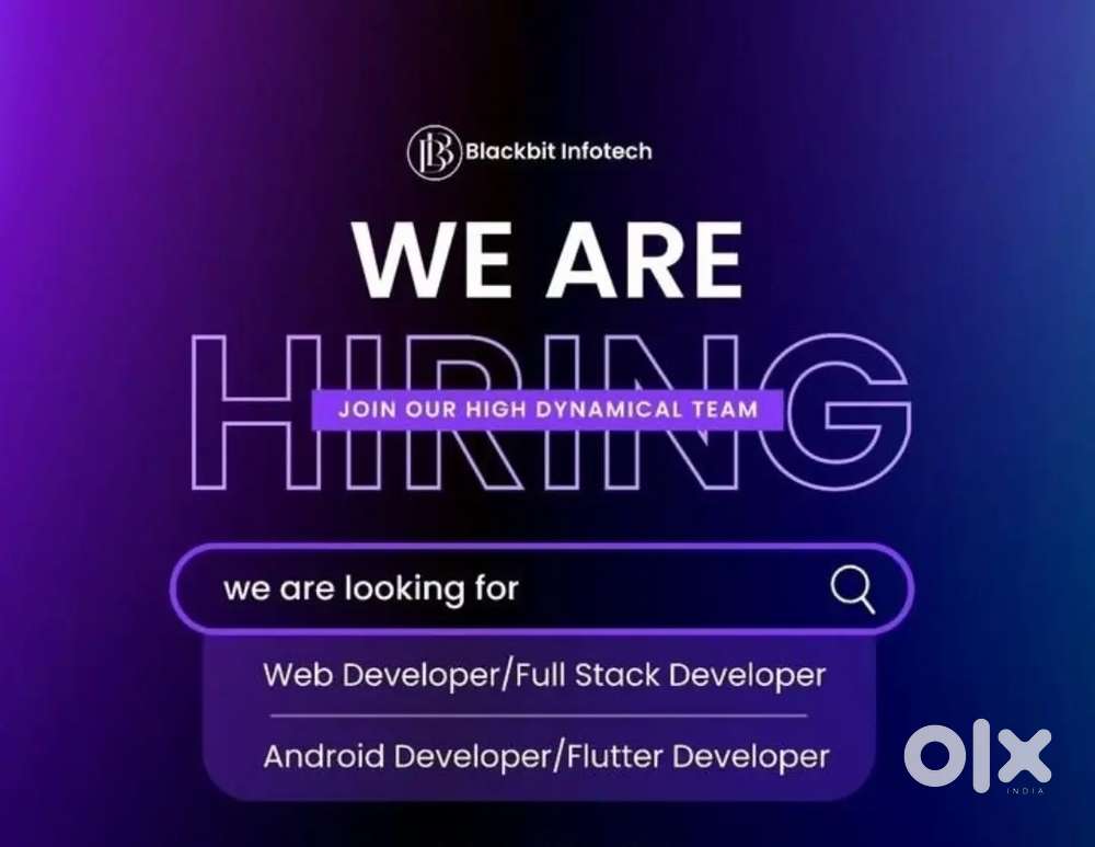 We are hiring for developer at blackbit infotech