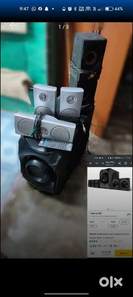 PHILIPS SPA8000B home theater 5.1 speaker system chanel