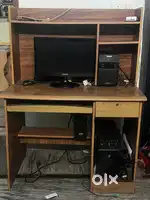 Study table with computer setup
