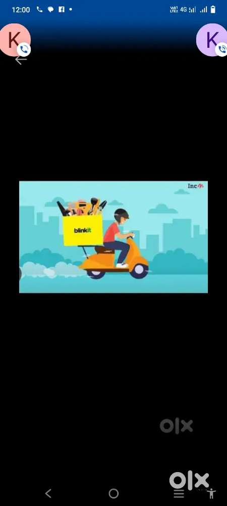 Hiring for thrissur blinkit delivery boy job