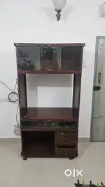 TV unit with glass display