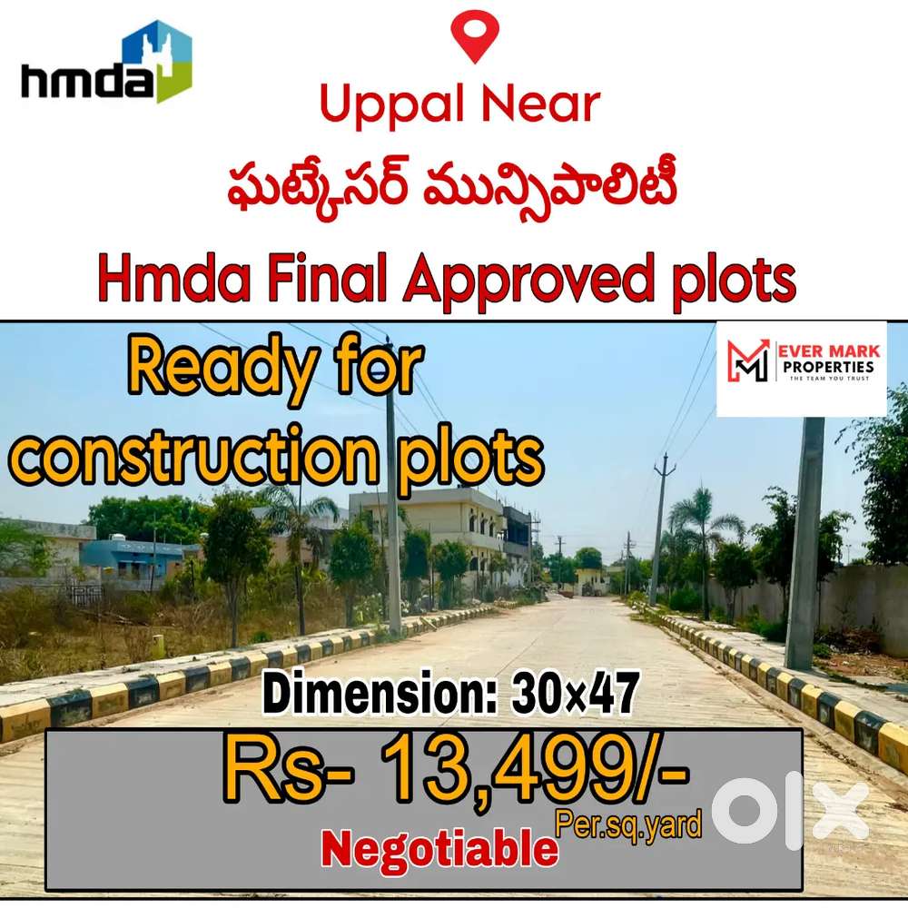 HMDA APPROVED READY FOR CONSTRUCTION VILLA PLOTS FOR SALE