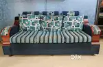 3 + 2 Wooden and Fabric Sofa in good condition, no damages