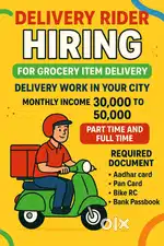 Delivery Rider Jobs  Urgent Requirement