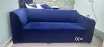 Blue L-Shape Sofa Set in Excellent Condition – For Sale