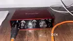 At2020 microphone xlr and scarlett solo audio interface