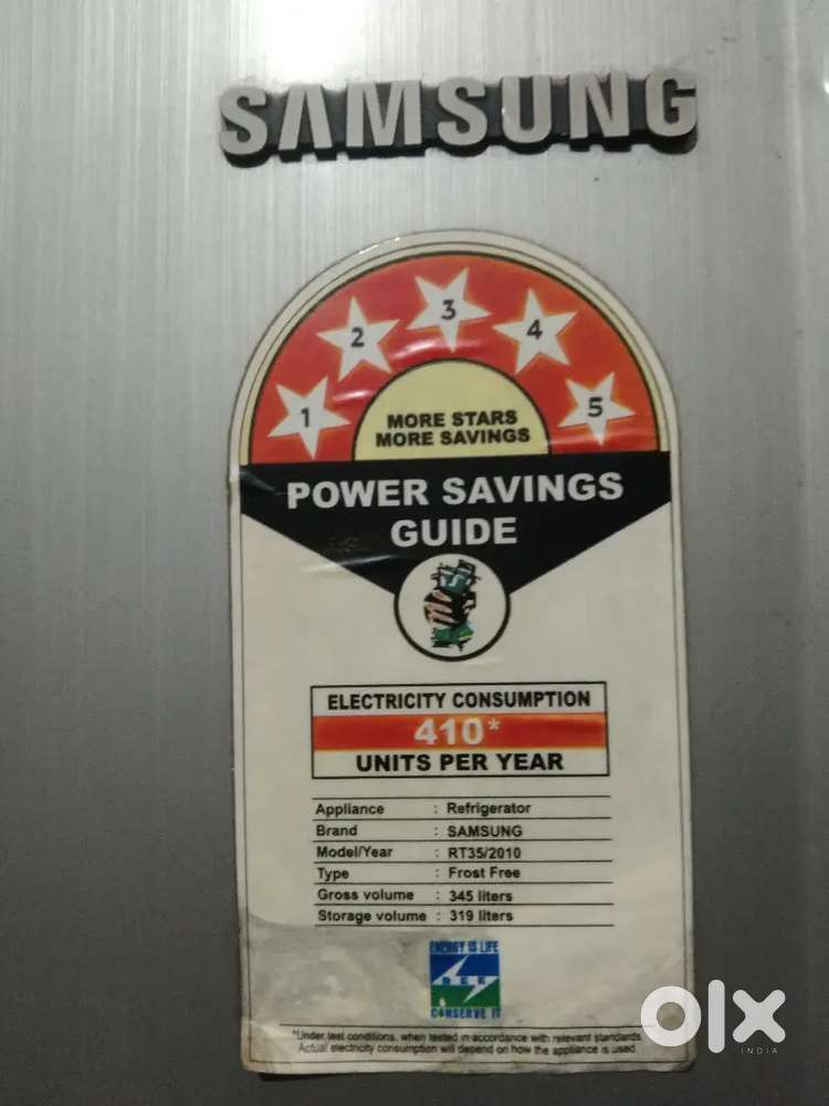 Samsung Double door 345 liter fridge