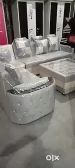 New sofa set with glasss