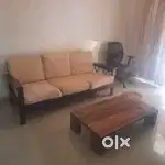 Sofa and round table