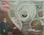 CELLO BRAND OPALWARE IMPERIAL COLLECTION 46 PCS DINNER SET (BRANDNEW).