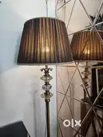Royal Brass Antique Finish Cooper Floor LED Lamp 5Ft tall + Lampshade
