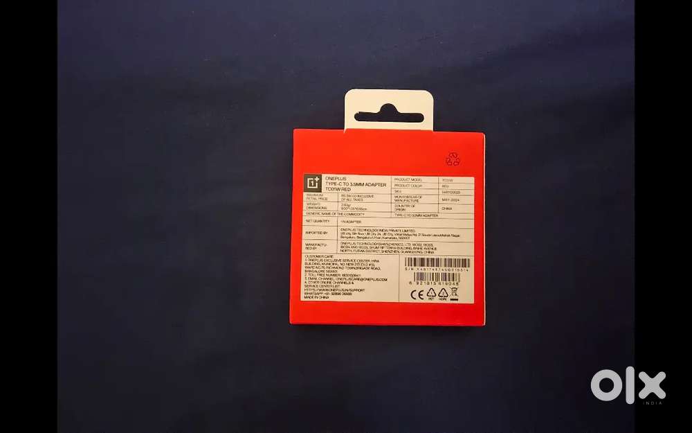 OnePlus Type-C to 3.5mm Auxiliary Mobile Laptop Adapter Sealed 2Nos