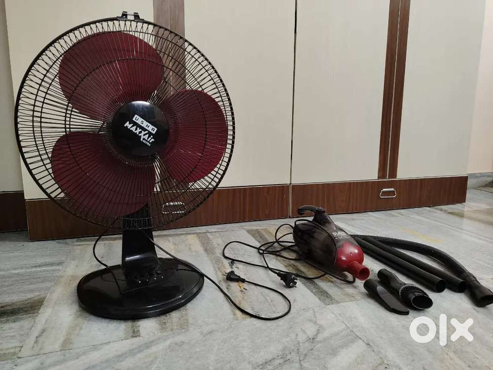 Table fan and vaccum cleaner