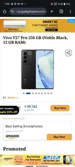 Vivo v27 pro 12+256 good condition