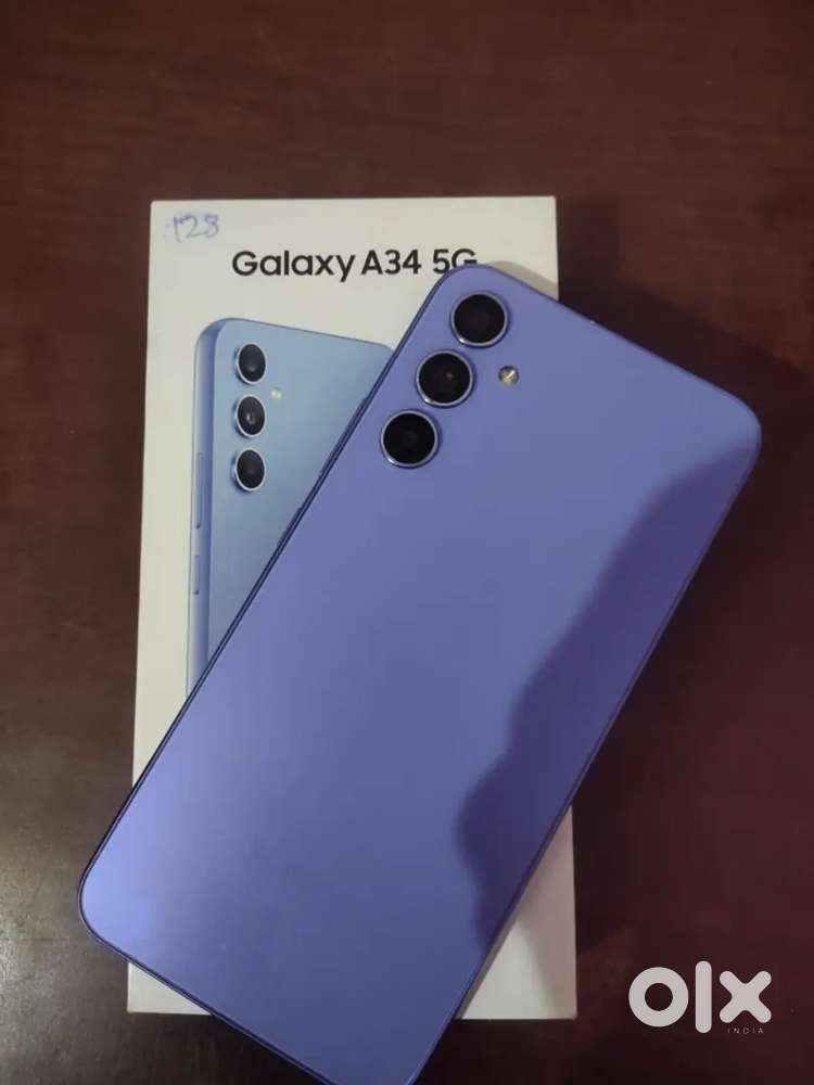 Samsung A34 5g 4 months old under warranty with adapter and  cover