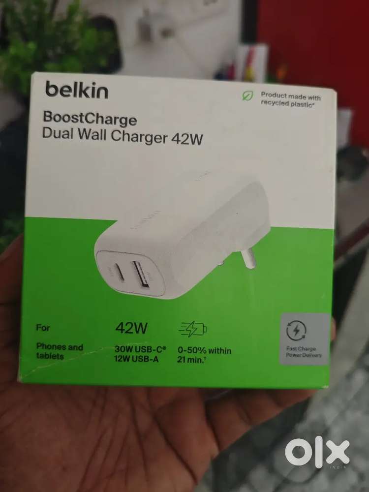 Belkin 42w charger for Iphone pro max series. USB and Type C out