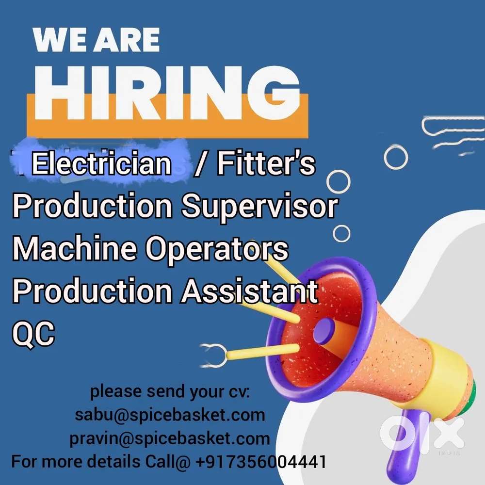 Job openings for Food industry in Kollam