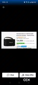 Marshall killburn 2 speaker seal pack with bill