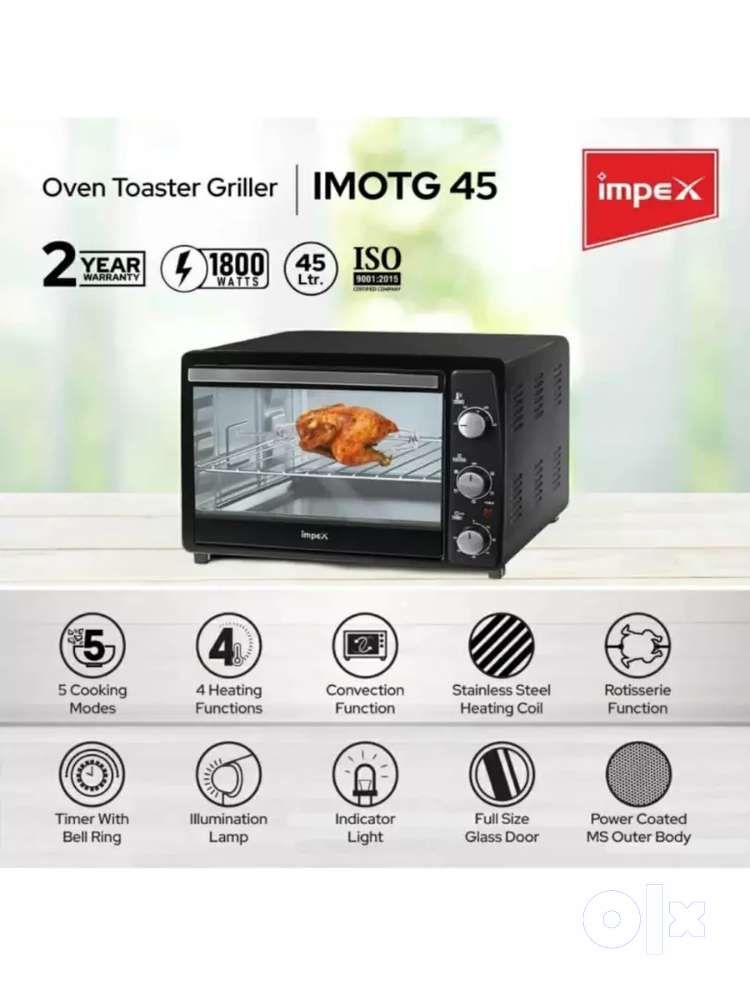 Impex Oven Toaster Grill 45 litre - Unused Mrp Rs 13000