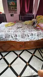 Barma Segun Wood Box Bed in King Size,7/7 ft