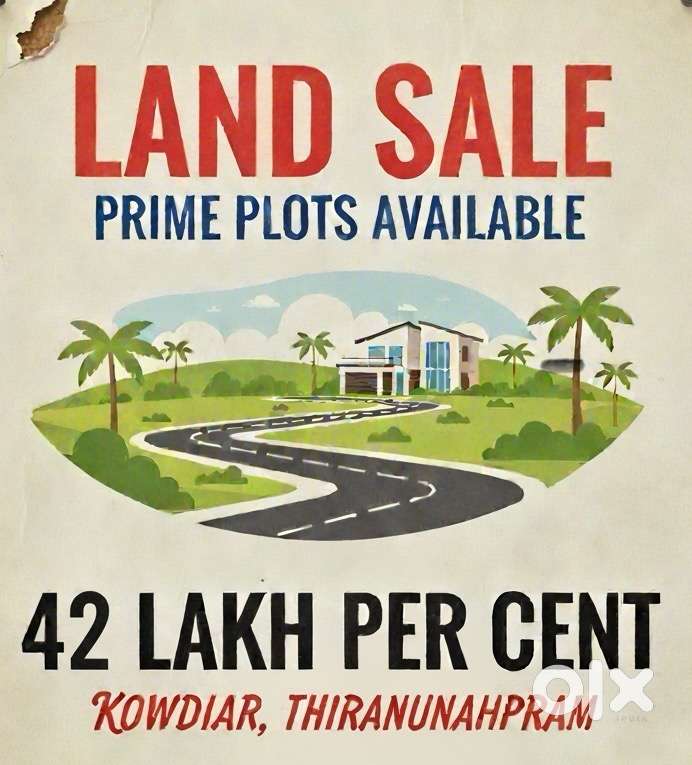 Kowdiar prime residencal plot for sale