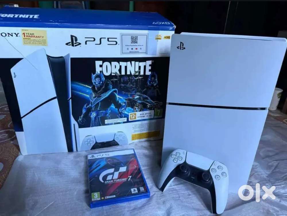 PS5 Slim Fornite Disk Edition - 1TB - Under Warranty