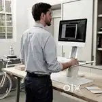 Sit to Stand Laptop / Computer Table Desk with monitor