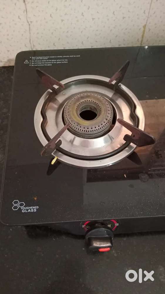 Gas stove pigeon ka glass top new condition