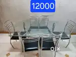 Steel dining table and sofa