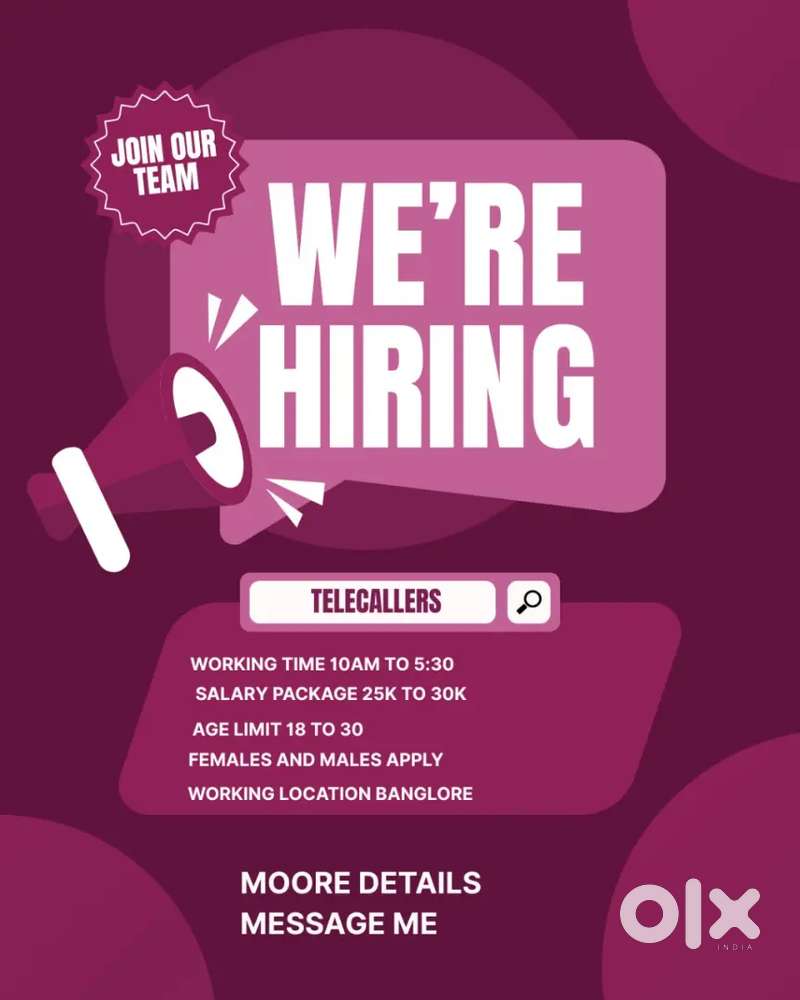 Emmargancy vacancy for Telecallers