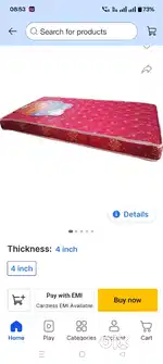 Godrej Interio Mattress 6.5X5 feet. PU Foam