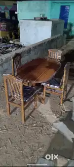 4 seater dinning table teak colour in starf furniture