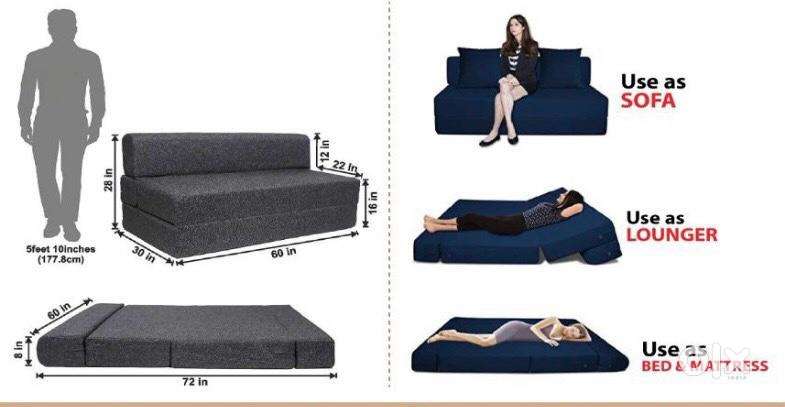 Sofa cum bed 5 year warrenty