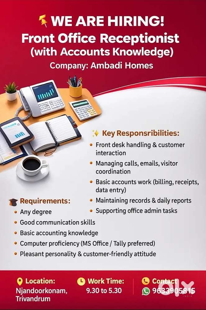 Front Office Receptionist