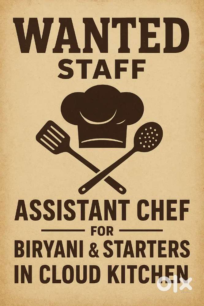 Need assistant chef