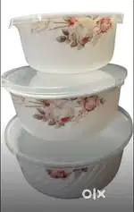 Microwaveable Salad bowl set (Pack of 3) - New ceramic bowls with box