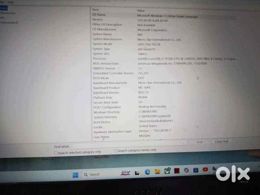 Laptop msi i7 9 gen