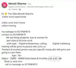 Online work from home