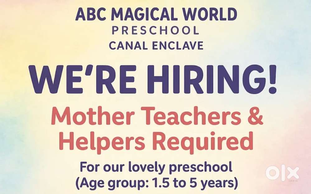 Experienced Preschool Teacher Required – ABC Magical World Preschool