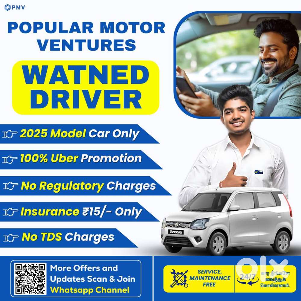 PMV Fleet - Velupanneer Groups Driver Job - Driver Wanted - Uber