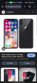iPhone x good condition black colour back glass crack