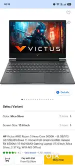 Hp victus gaming laptop