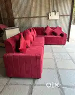 Black and grey 2 model l shape available in Starf furniture